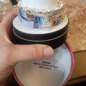 Stacks For Christmas? Yes, please, Bundle Bracelets With Charm FP $55